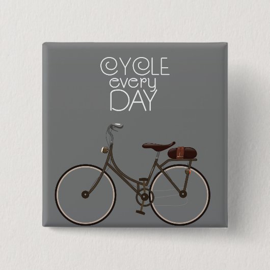 毎日サイクル 缶バッジ (正面)