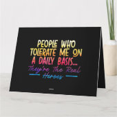 毎日サルカスで私を容認するおもしろい人 カード (裏面)