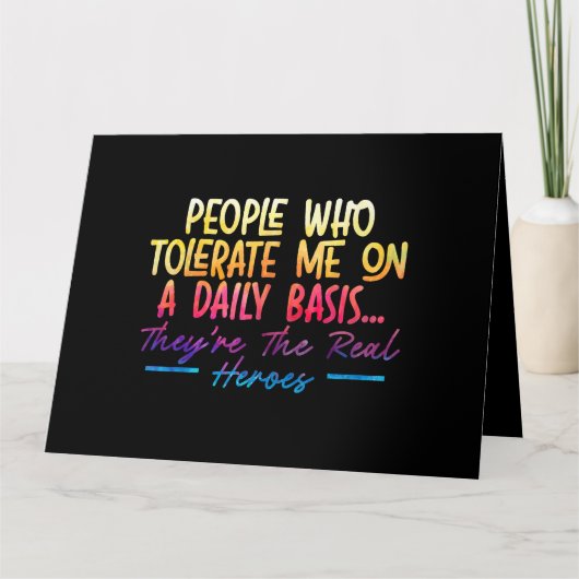 毎日サルカスで私を容認するおもしろい人 カード (正面)