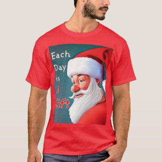 毎日サンタクロースのクリスマスのプレゼント Tシャツ