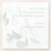 毎日ストップ奇跡のように望まない ガラスコースター (裏面)