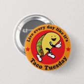 毎日タコス火曜日 缶バッジ (正面&裏面)