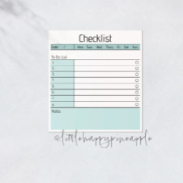 毎日チェックリストメモ帳 ノートパッド