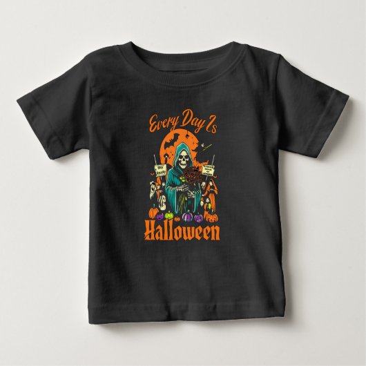 毎日ハロウィーン ベビーTシャツ (正面)
