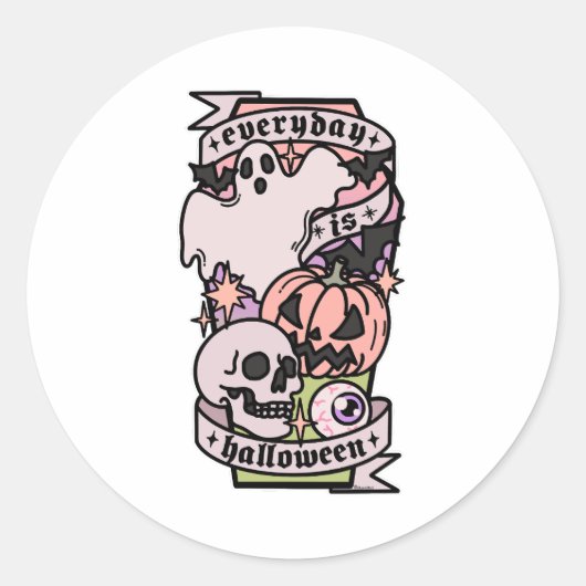 毎日ハロウィーン ラウンドシール (正面)