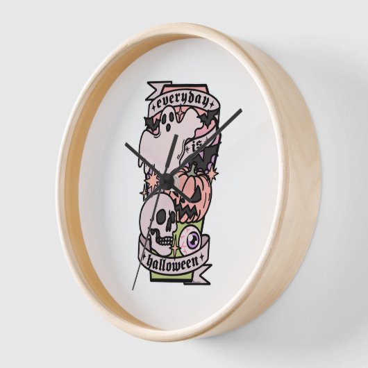 毎日ハロウィーン 壁時計 (傾斜)