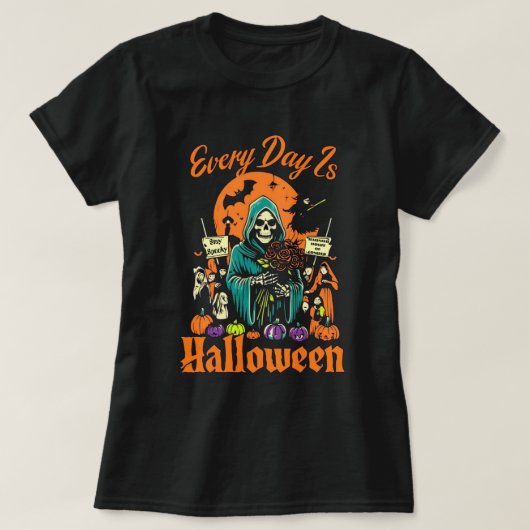 毎日ハロウィーン Tシャツ (デザイン正面)