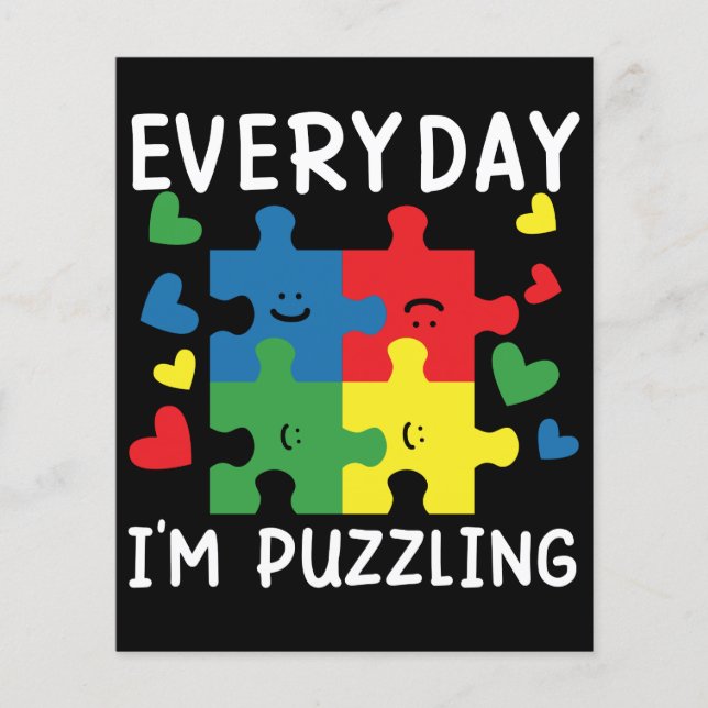 毎日パズルに夢中 Funny Autism Awareness (正面)