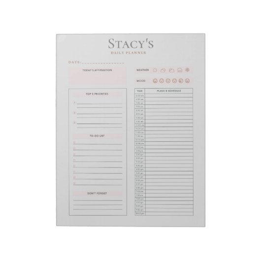 毎日パーソナライズされたプランナー ノートパッド (回転)