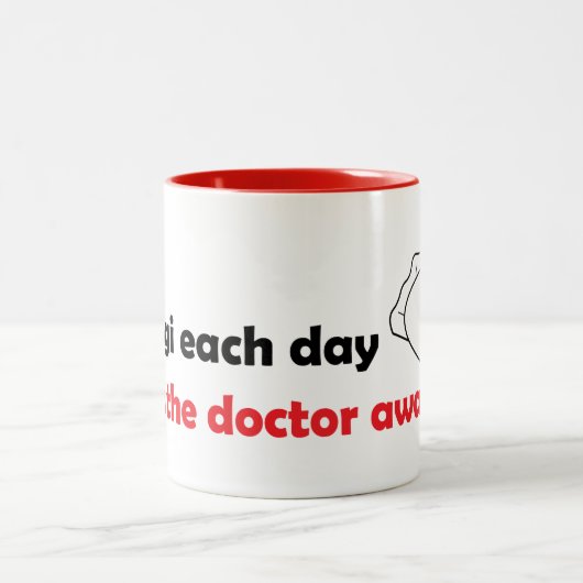 毎日ピエロ保ギドクターマ遠くにグ ツートーンマグカップ (中央)