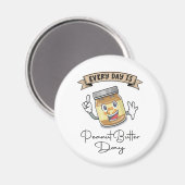 毎日ピーナッツバターの日 マグネット (正面/裏面)