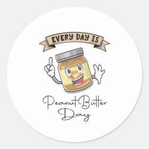 毎日ピーナッツバターの日 ラウンドシール