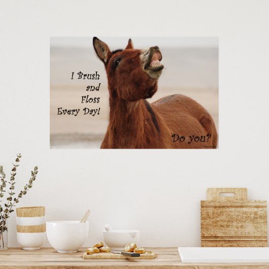 毎日ブラシで歯を浮かべる ポスター (キッチン)