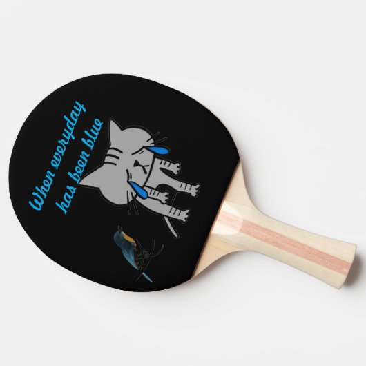 毎日ブルー 卓球ラケット (横)