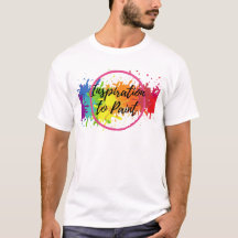 毎日ペンキの背部が付いているメンズITPロゴのTシャツ