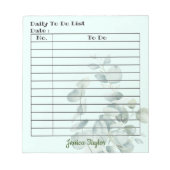 毎日ユーカリプトゥスボタニカル名前をカスタムする ノートパッド (正面)