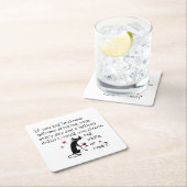 毎日ワインか100万ドル?おもしろい引用文 スクエアペーパーコースター (インサイチュ)