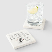 毎日ワインか100万ドル?おもしろい引用文 ストーンコースター (横)