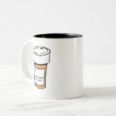 毎日二度めい想して下さい ツートーンマグカップ (正面左)