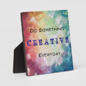 毎日何かクリエイティブするやる気を起こさせる フォトプラーク (正面)