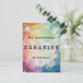 毎日何かクリエイティブするやる気を起こさせる ポストカード (スタンド正面)