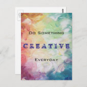 毎日何かクリエイティブするやる気を起こさせる ポストカード (正面/裏面)
