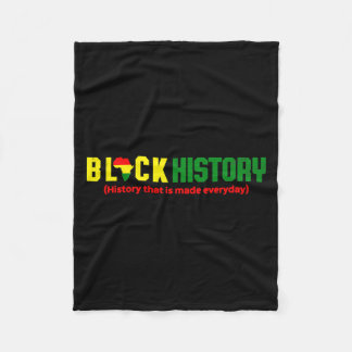 毎日作られる歴史 ブラックヒストリー Tシャツ フリースブランケット