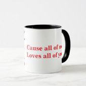 💖 毎日使えるキュートな天使とハートのギフト ☕ マグカップ (正面右)