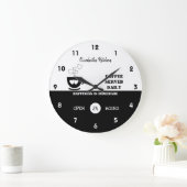 毎日出される白黒コーヒー ラージ壁時計 (ホーム)