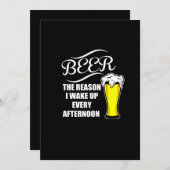 毎日午後起きる理由にビールを飲む 招待状 (正面/裏面)