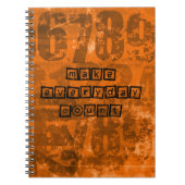 毎日古い数字で数えグランジる ノートブック (正面)