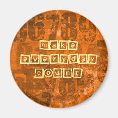 毎日古い数字で数えグランジる マグネット (正面)