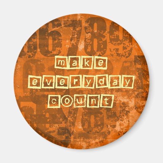 毎日古い数字で数えグランジる マグネット (正面)