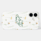 毎日喜びを選ぶ ホワイトデイジー 花柄 引用 Case-Mate iPhoneケース (裏面 (横))
