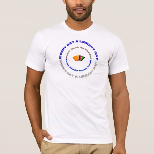 毎日図書館日 Tシャツ (正面)