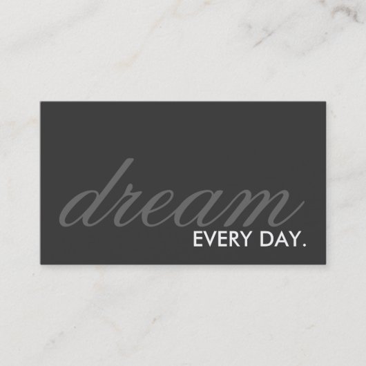 毎日夢を見る（色のカスタマイズ可能） 名刺 (正面)