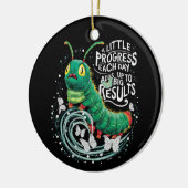 毎日少し進歩する空腹の毛虫 セラミックオーナメント (左)