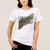 毎日強くなる 女性用シャツ - 励ましの力 トライブレンドＴシャツ (正面)