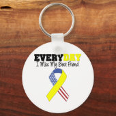 毎日恋しく思私の友最高の友の軍隊 キーホルダー (正面)