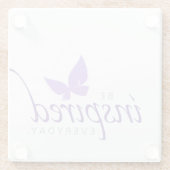 毎日感動的のインスパイア蝶である ガラスコースター (裏面)