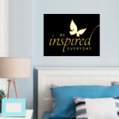 毎日感動的のインスパイア蝶である 箔ポスター (インサイチュ (寝室))