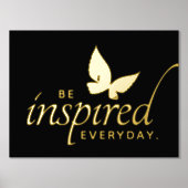 毎日感動的のインスパイア蝶である 箔ポスター (正面)