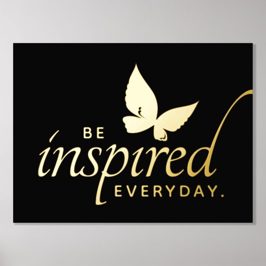 毎日感動的のインスパイア蝶である 箔ポスター (正面)