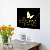 毎日感動的のインスパイア蝶である 箔ポスター (レイダウン (キッチン))