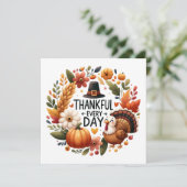 毎日感謝の感謝祭ターキーグリーティングカード シーズンカード (スタンド正面)