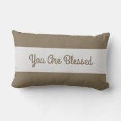 毎日感謝。あなたは祝福されています ランバークッション (裏面)