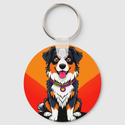 🐶 毎日持ち歩きたくなる!かわいいキャラクタードッグ 🐶 キーホルダー (正面)