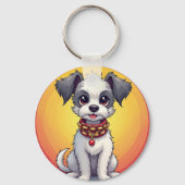 🐶 毎日持ち歩くアイテムに可愛いアニメ調の犬 🐶 キーホルダー (裏面)