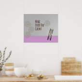 毎日数をピンクにする ポスター (キッチン)