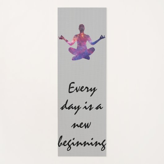 毎日新しい始まりだ ヨガマット (正面)